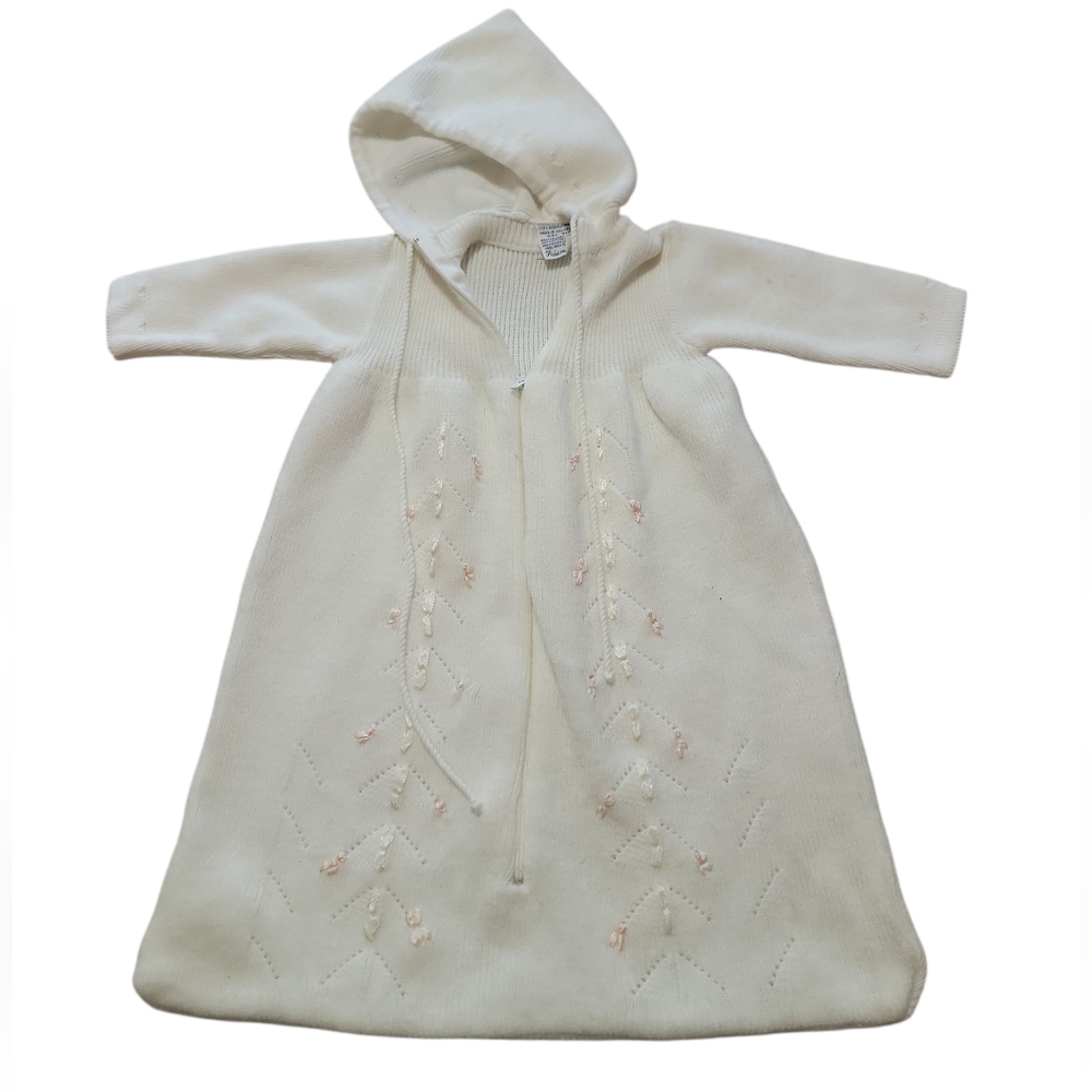Vintage Friemanit Baby Sleep Sack Cozy One Size Sweater With‎ Hood Cottagecore